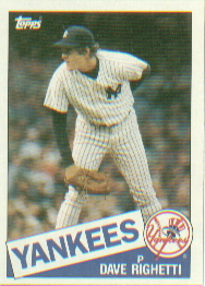 1985 Topps Baseball Cards      260     Dave Righetti